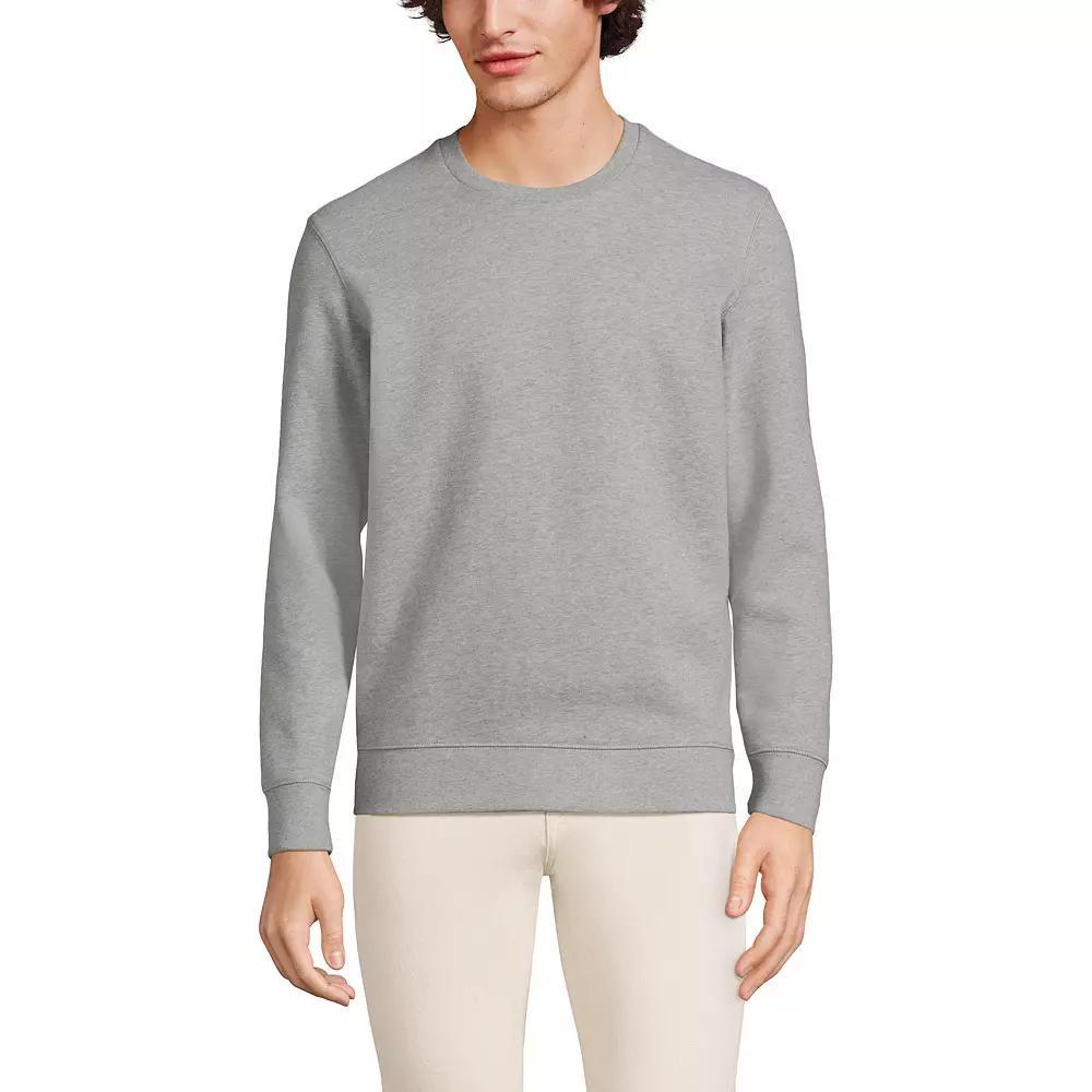 Big & Tall Lands' End Long Sleeve Serious Sweats Crewneck Sweatshirt, Men's, Size: Large Tall, Dark Grey Heather Product Image