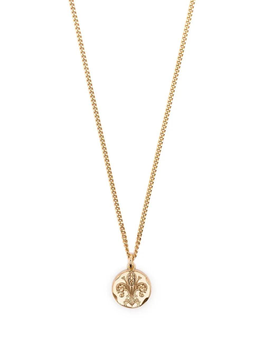 EMANUELE BICOCCHI Lily Coin Pendant Necklace In Gold Product Image