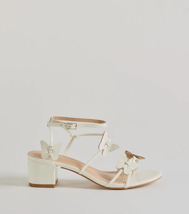 Feeling Fly Butterfly Patent Block Heels Product Image