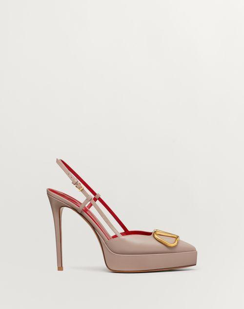 VLOGO SIGNATURE CALFSKIN SLINGBACK PLATFORM PUMP 120MM Product Image