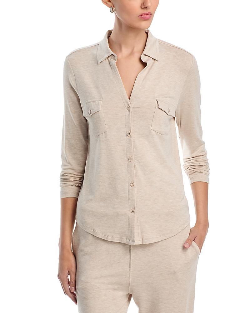 Majestic Filatures Point Collar Button Front Shirt Product Image