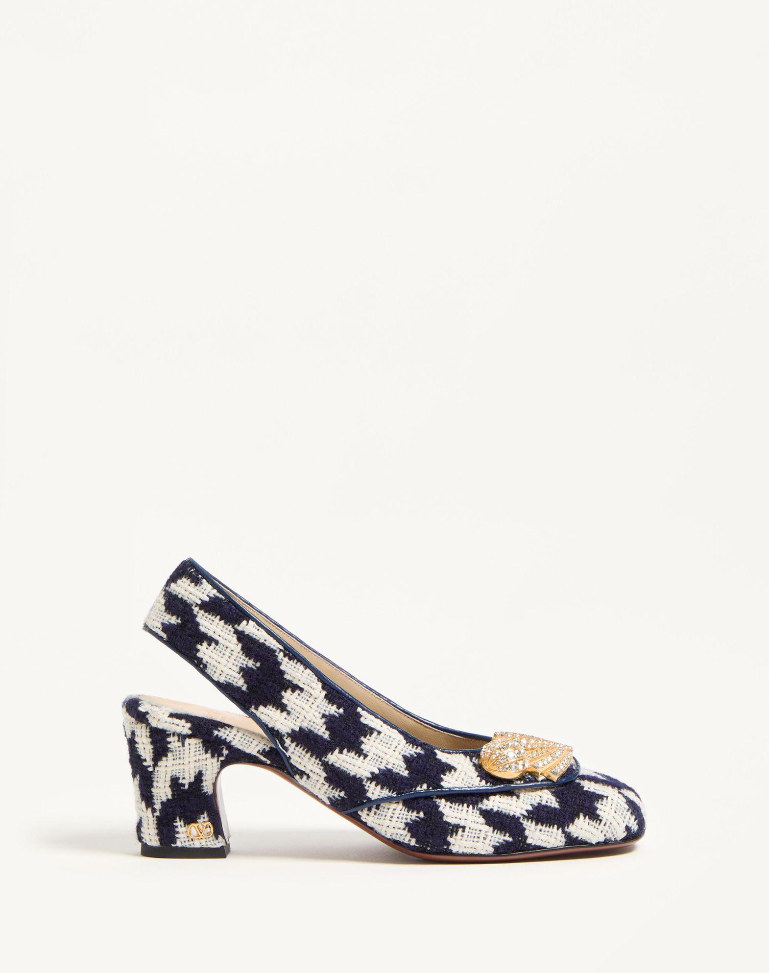 Adamantine Slingback Pumps In Tweed 60Mm Product Image