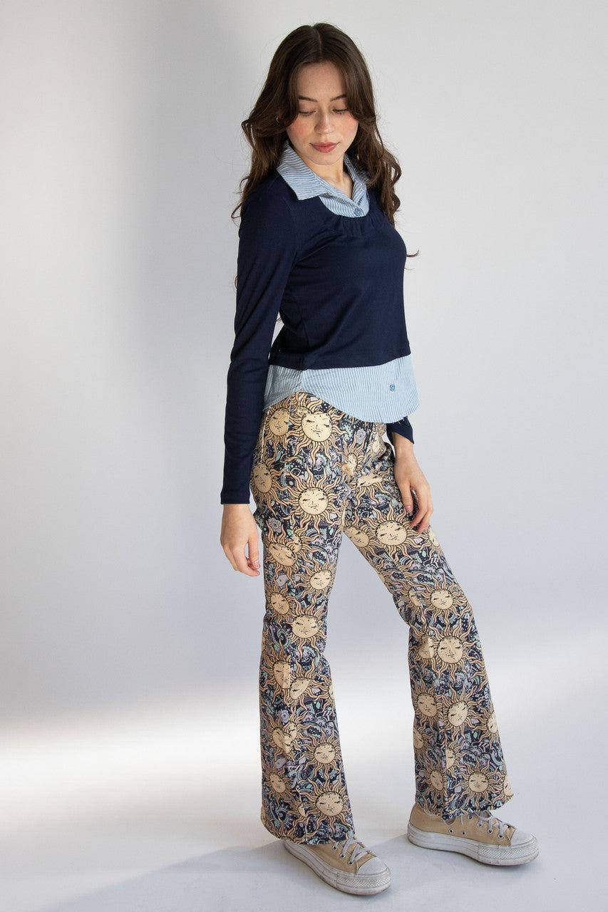 Celestial Paisley Flare Jeans Product Image