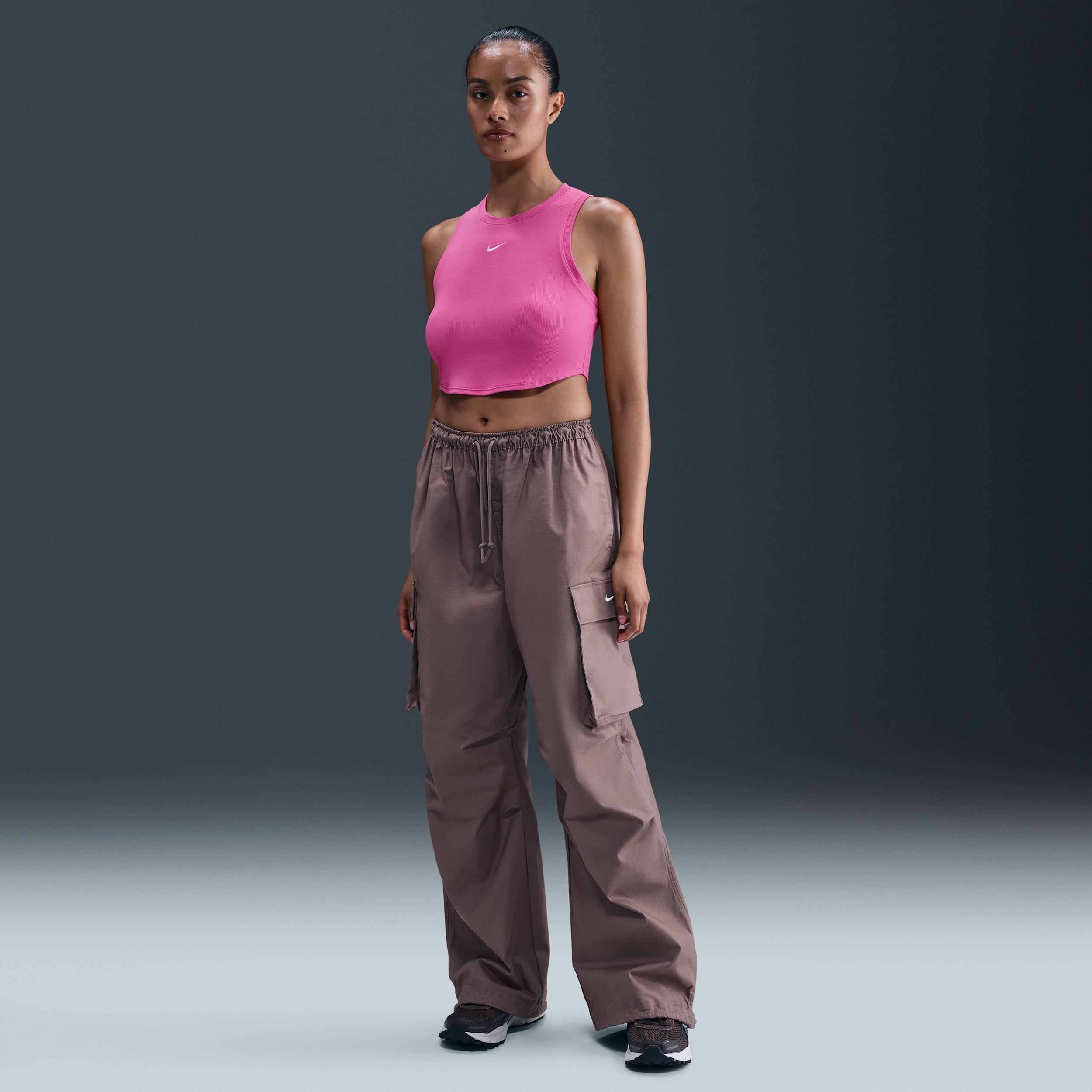 Nike Sportswear Chill Knit Women's Tight Cropped Mini-Rib Tank Top Product Image