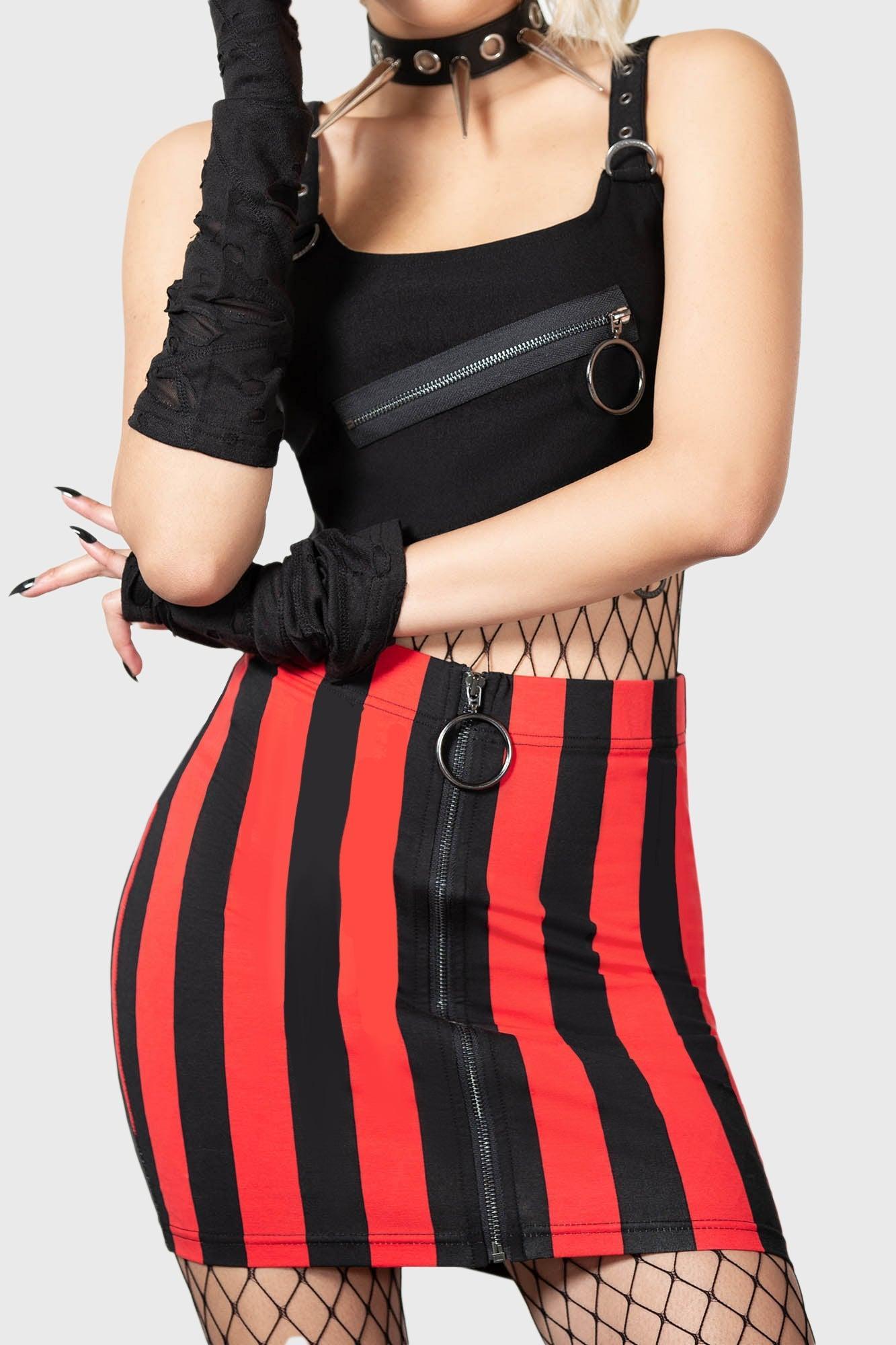Total Rush Mini Skirt [RED] - Resurrect Female Product Image