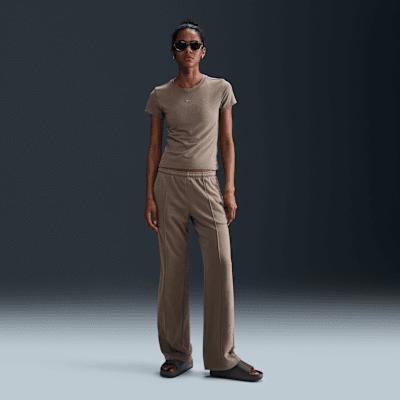 Women's Nike Sportswear Chill Terry Mid-Rise French Terry Open-Hem Sweatpants Product Image