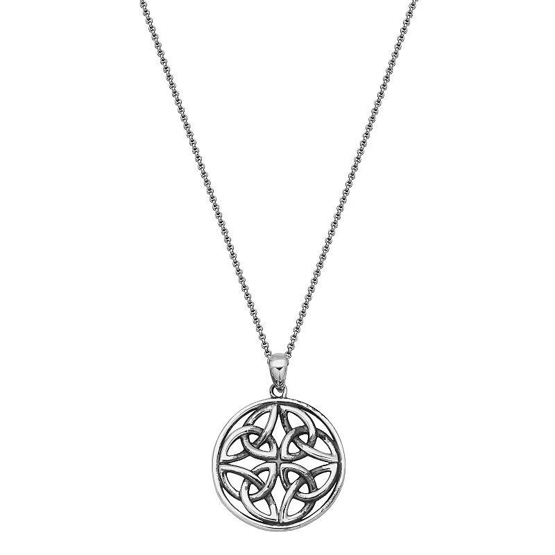 Sterling Silver Celtic Pendant Necklace, Women's, Size: 18" Product Image