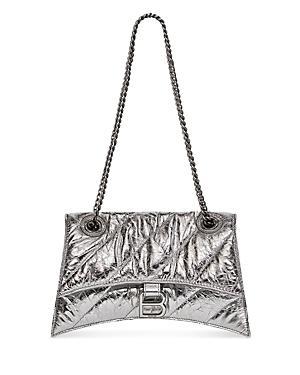 Womens Crush Small Chain Bag Metallized Quilted Product Image