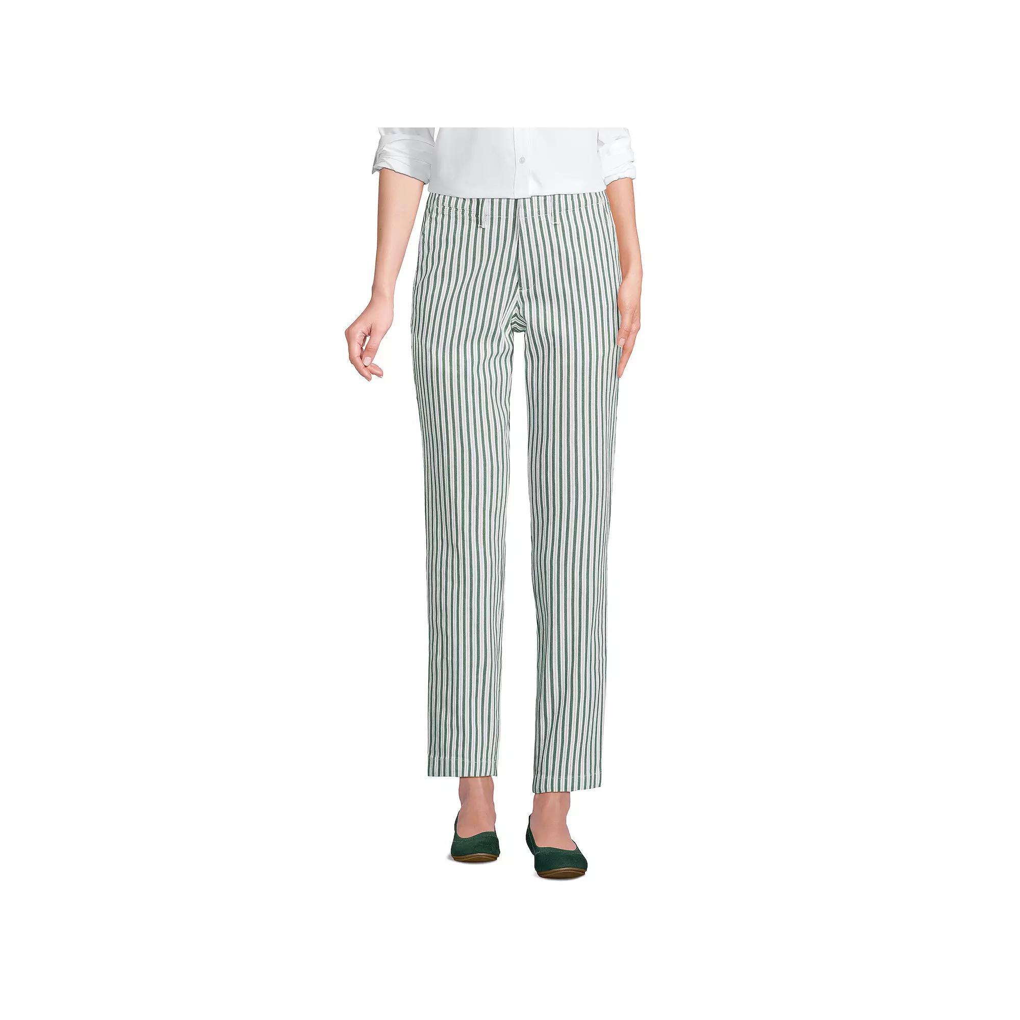 Petite Lands' End Mid Rise Classic Straight Leg Chino Ankle Pants, Women's, Size: 16 Petite, Desert Product Image