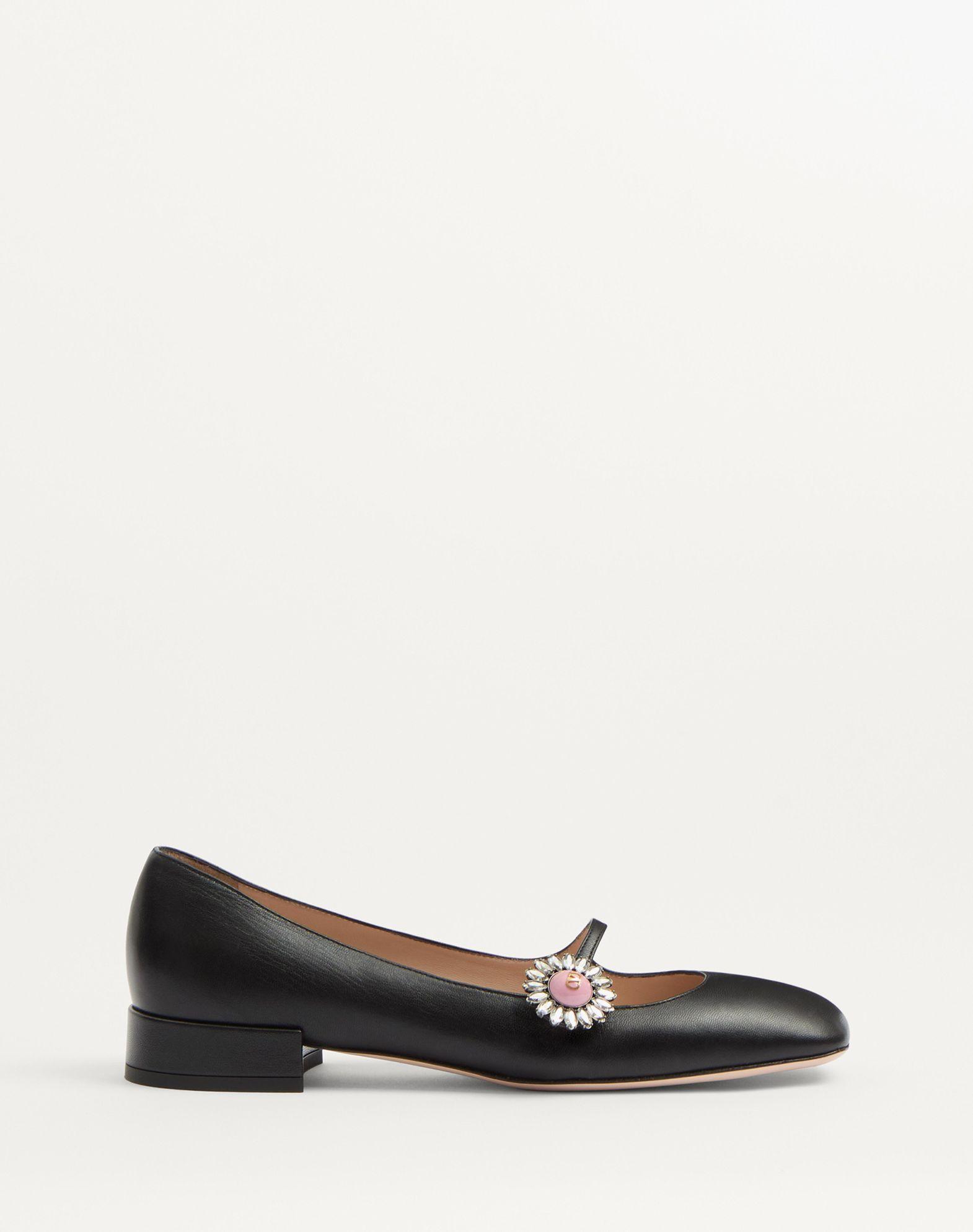 Mary-Jane Preshoes Ballerina In Kidskin With Jewel Button 20Mm Product Image