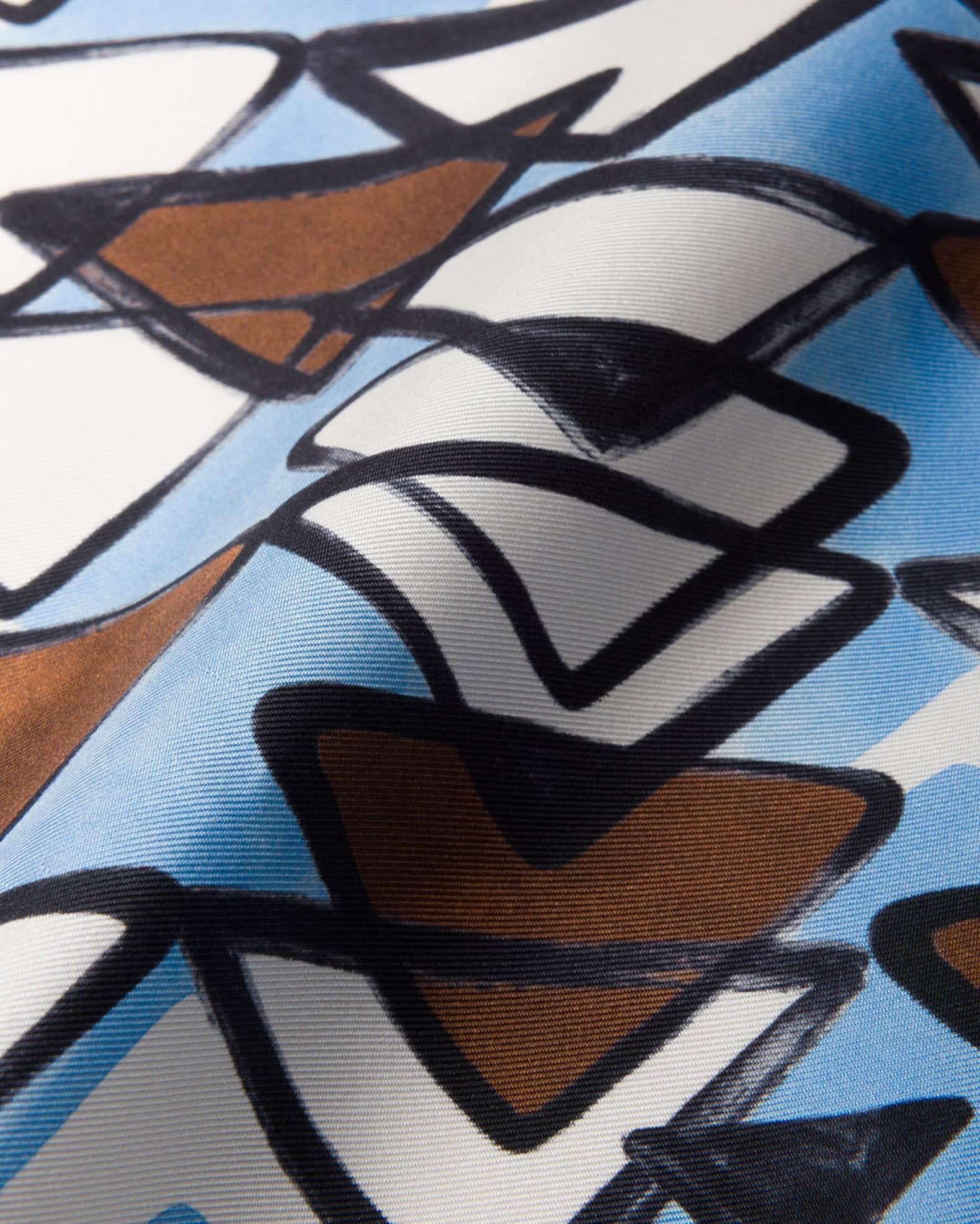 Triangle Logo Print Silk Scarf Product Image