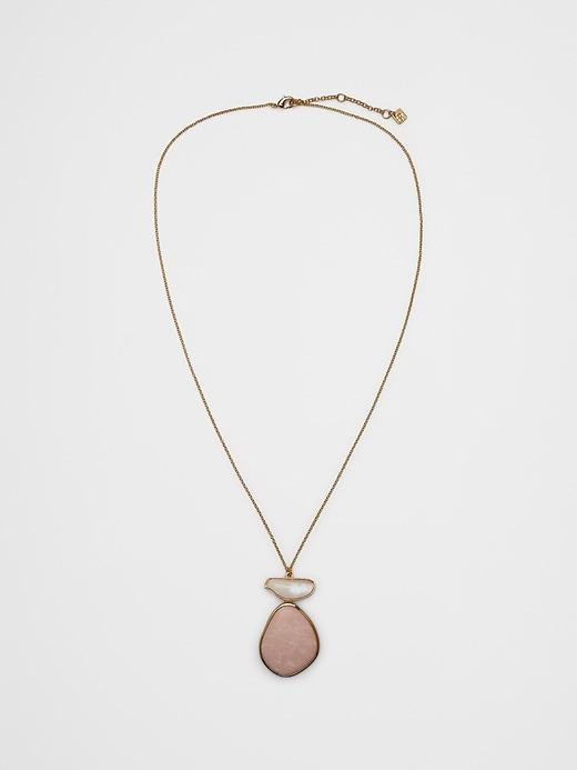 Mother of Pearl Stone Pendant Necklace Product Image