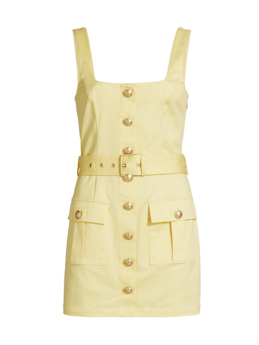 Womens Midy Belted Button-Front Minidress Product Image