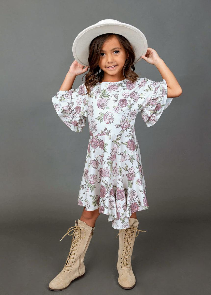 Emilia Dress in Boho Rose Girls Product Image