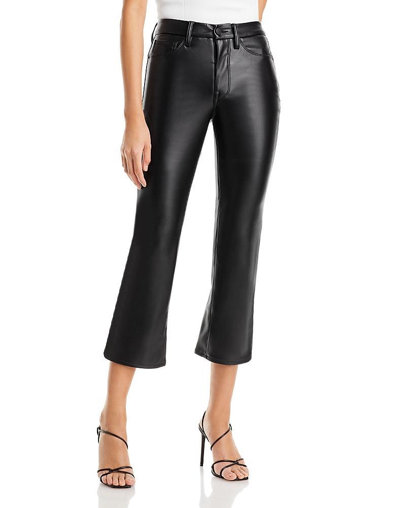 Womens Good Legs Cropped Mini Boot Vegan Leather Pants | | Good American by Khlo Kardashian Product Image