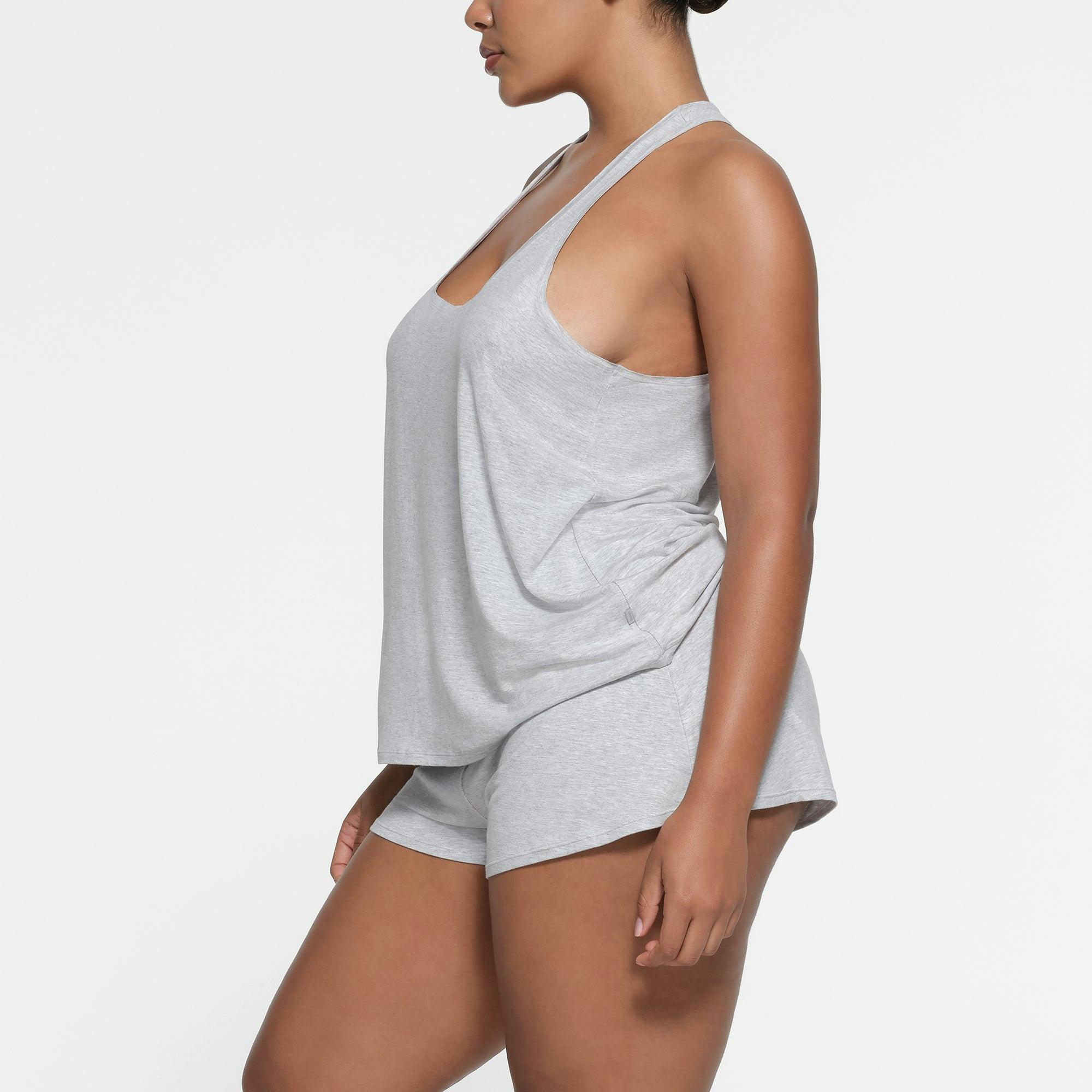 SKIMS SLEEP LOOSE TANK | LIGHT HEATHER GREY Product Image