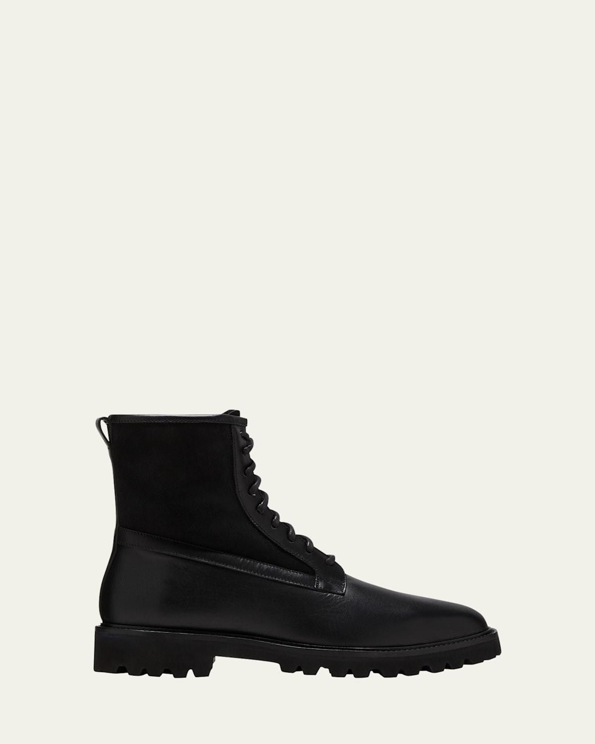 Mens Gitano Weatherproof Leather and Suede Lace-Up Boots Product Image