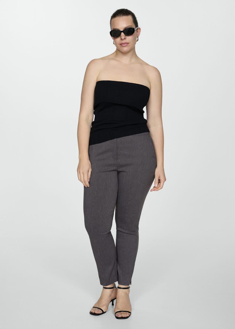 Mango Womens Crop Skinny Pants Product Image