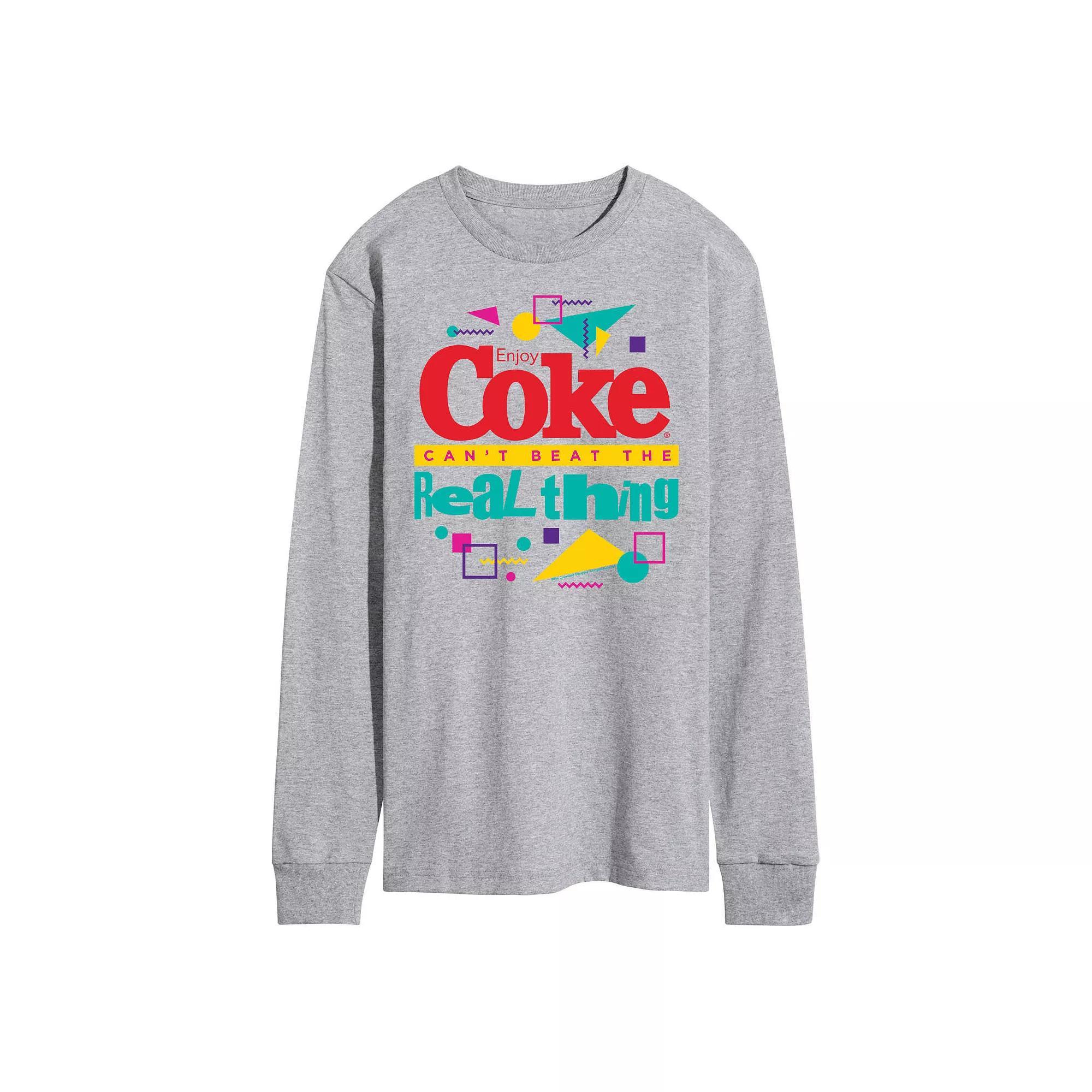 Mens CocaCola Cant Beat the Real Thing Long Sleeve Graphic Tee Product Image