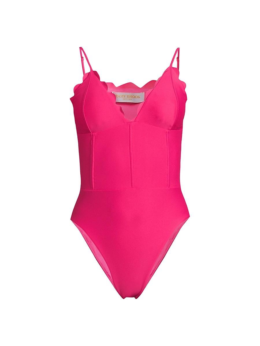 Ramy Brook Mikayla Scalloped One Piece Swimsuit Product Image