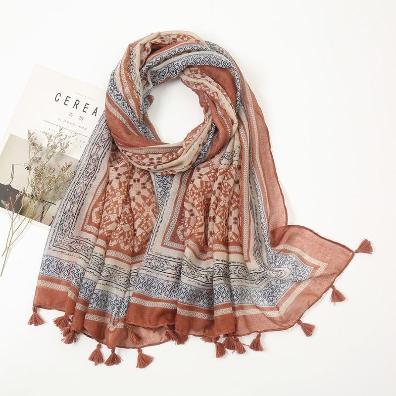 Tassel Patterned Scarf (Various Designs) Product Image