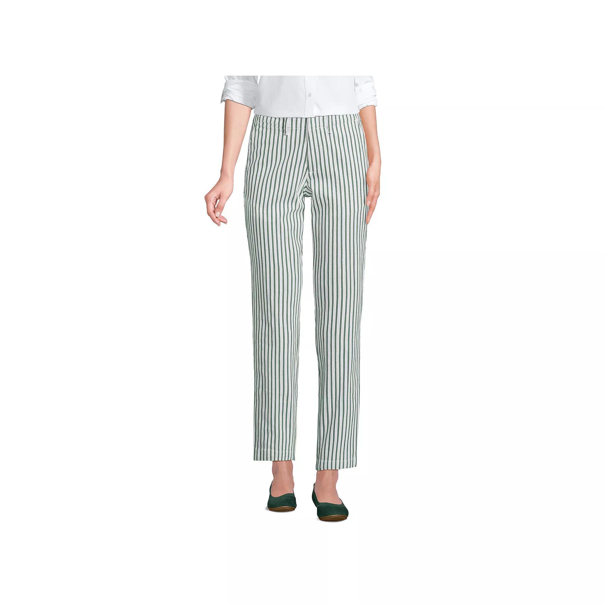 Petite Lands' End Mid Rise Classic Straight Leg Chino Ankle Pants, Women's, Size: 16 Petite, Desert Product Image