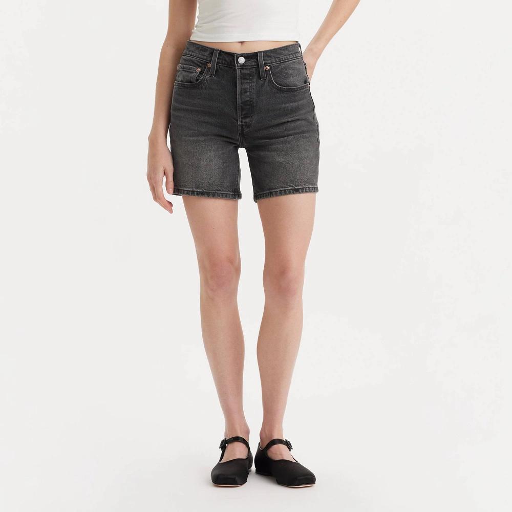 Levi's® Women's 501® Mid-Thigh Shorts - Case Closed 25: High Rise, Denim, Stretch, Fly Button Product Image