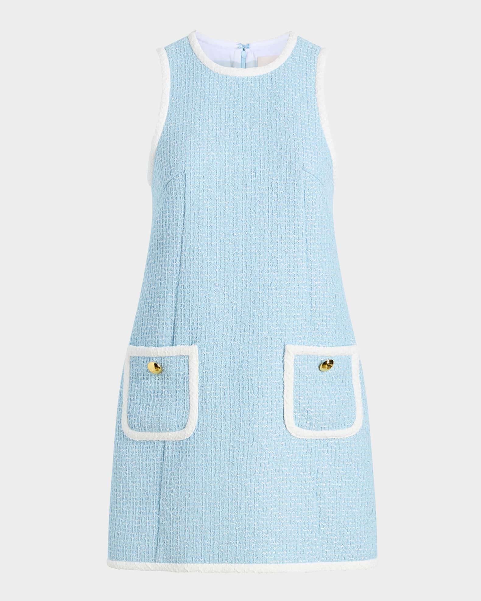 Auden Contrast Tweed Sleeveless Mini Shift Dress Product Image