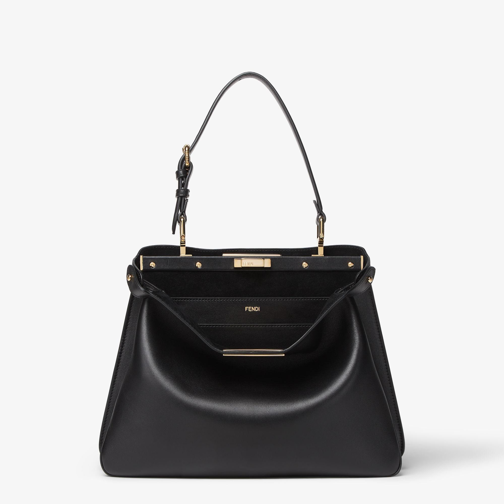 Peekaboo Soft MediumBlack leather bag Product Image