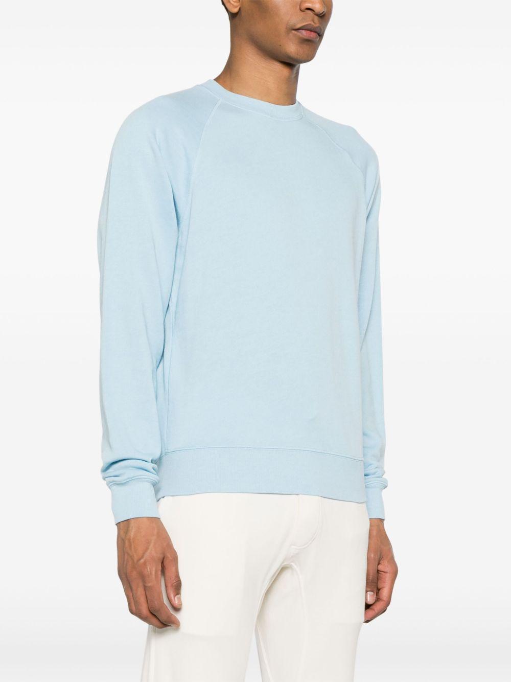 TOM FORD Mélange Cotton-blend Sweatshirt In Blue Product Image