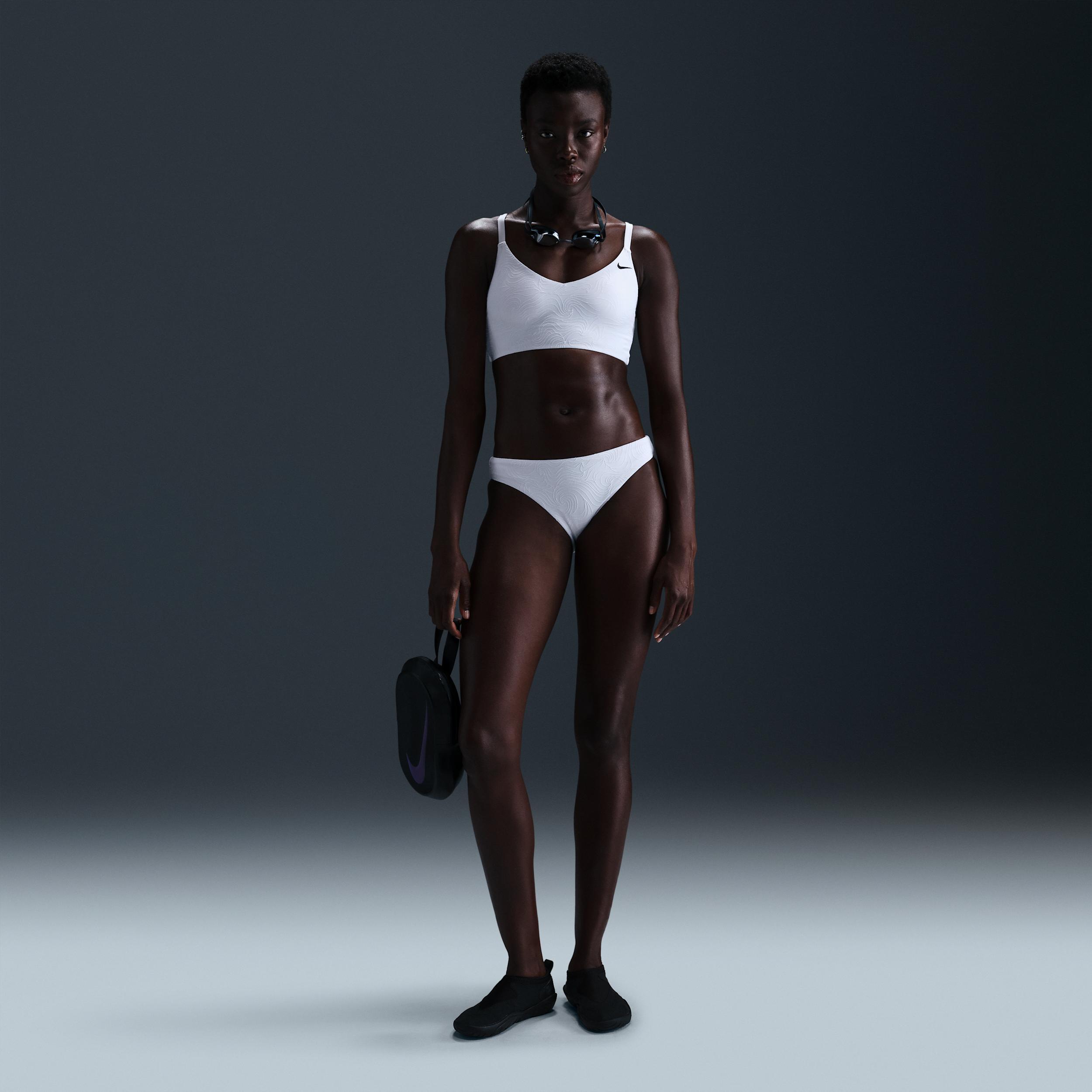 Nike Women's Swim Water Texture V-Neck Midkini Product Image
