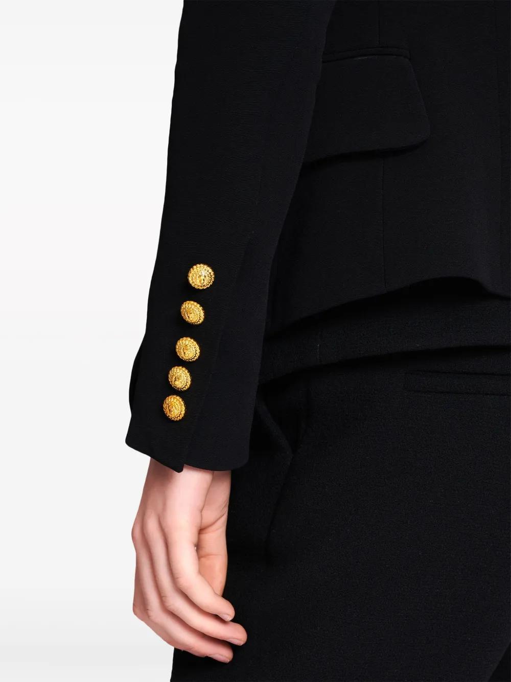 satin-lapel single-breasted blazer Product Image