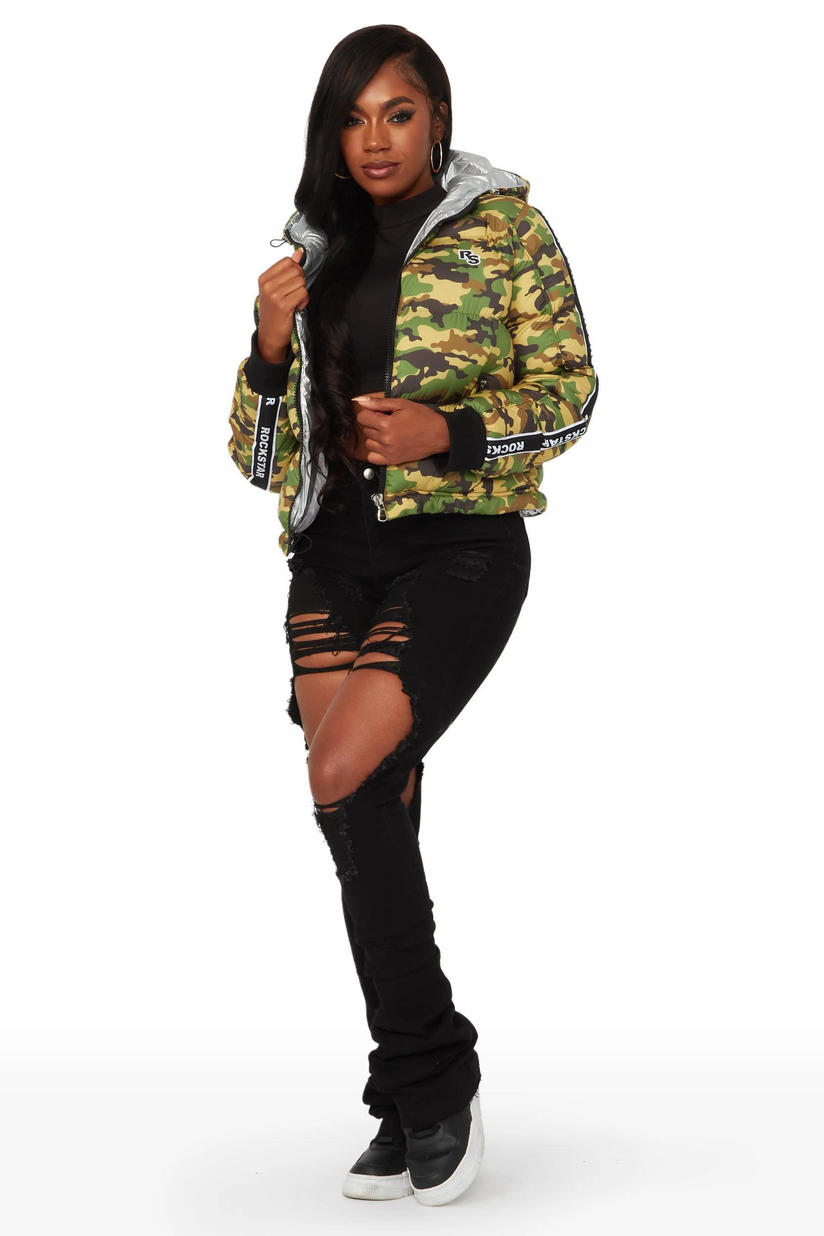 Jackey Camo Puffer Jacket Female Product Image