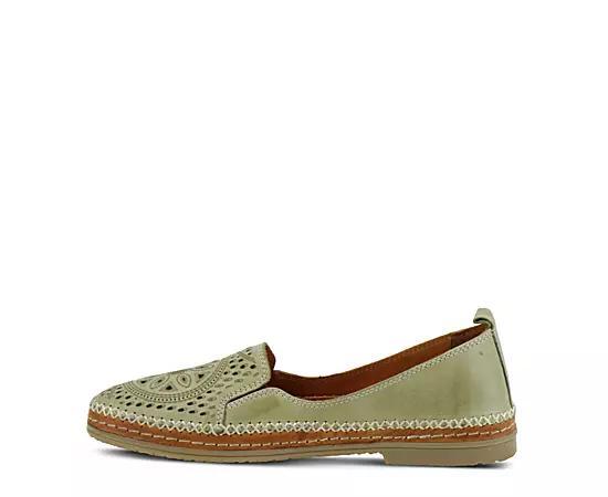 Spring Step Ingrid Women's Leather Loafers, Size: 39, Olive Green Product Image