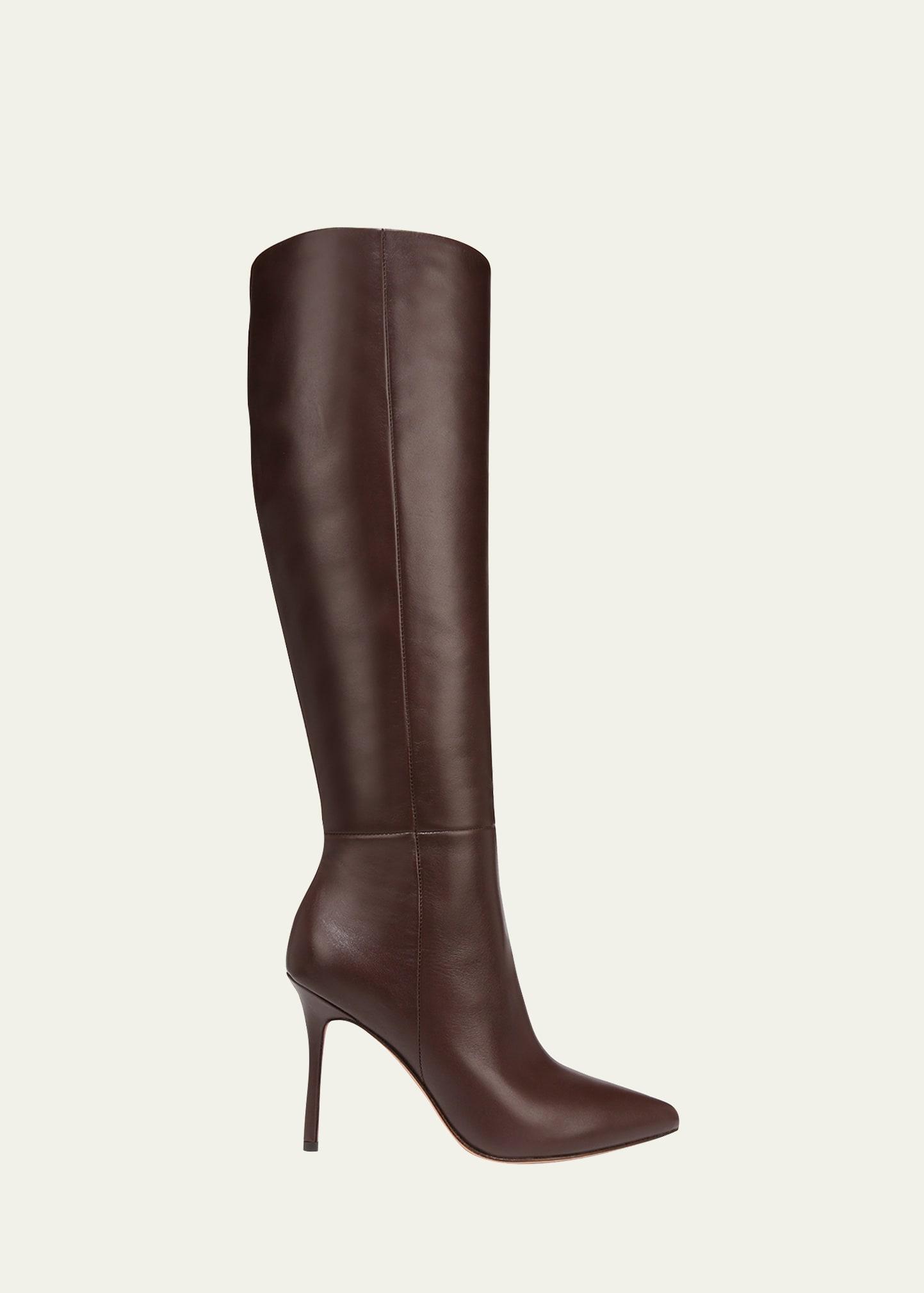 Womens Lisa Leather High-Heel Boots Product Image