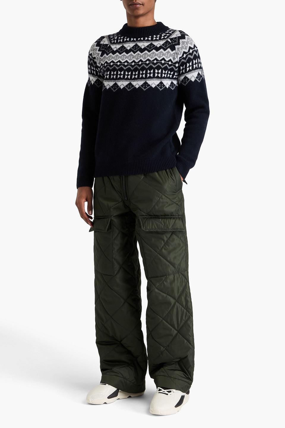 FUSALP Glenn Fair Isle Wool And Cashmere-blend Sweater In Navy Product Image
