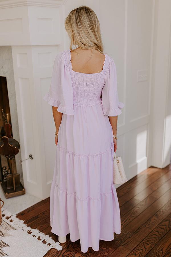 Charming Glance Tiered Maxi Dress in Dusty Purple Product Image