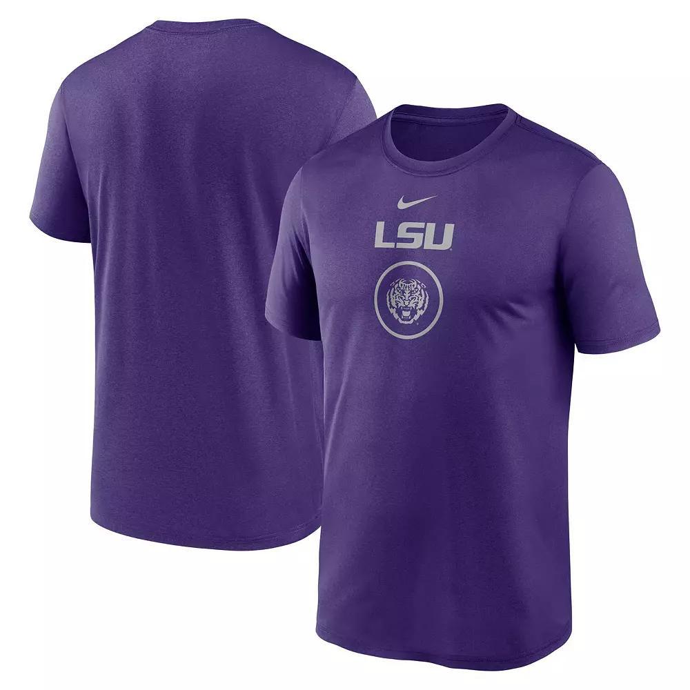 Men's Nike Heathered Purple/Heathered Black Baltimore Ravens Color Block Team Name T-Shirt, Size: Large Product Image