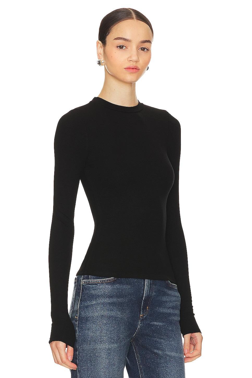 Lovers and Friends Hailey Long Sleeve Tee in White Product Image