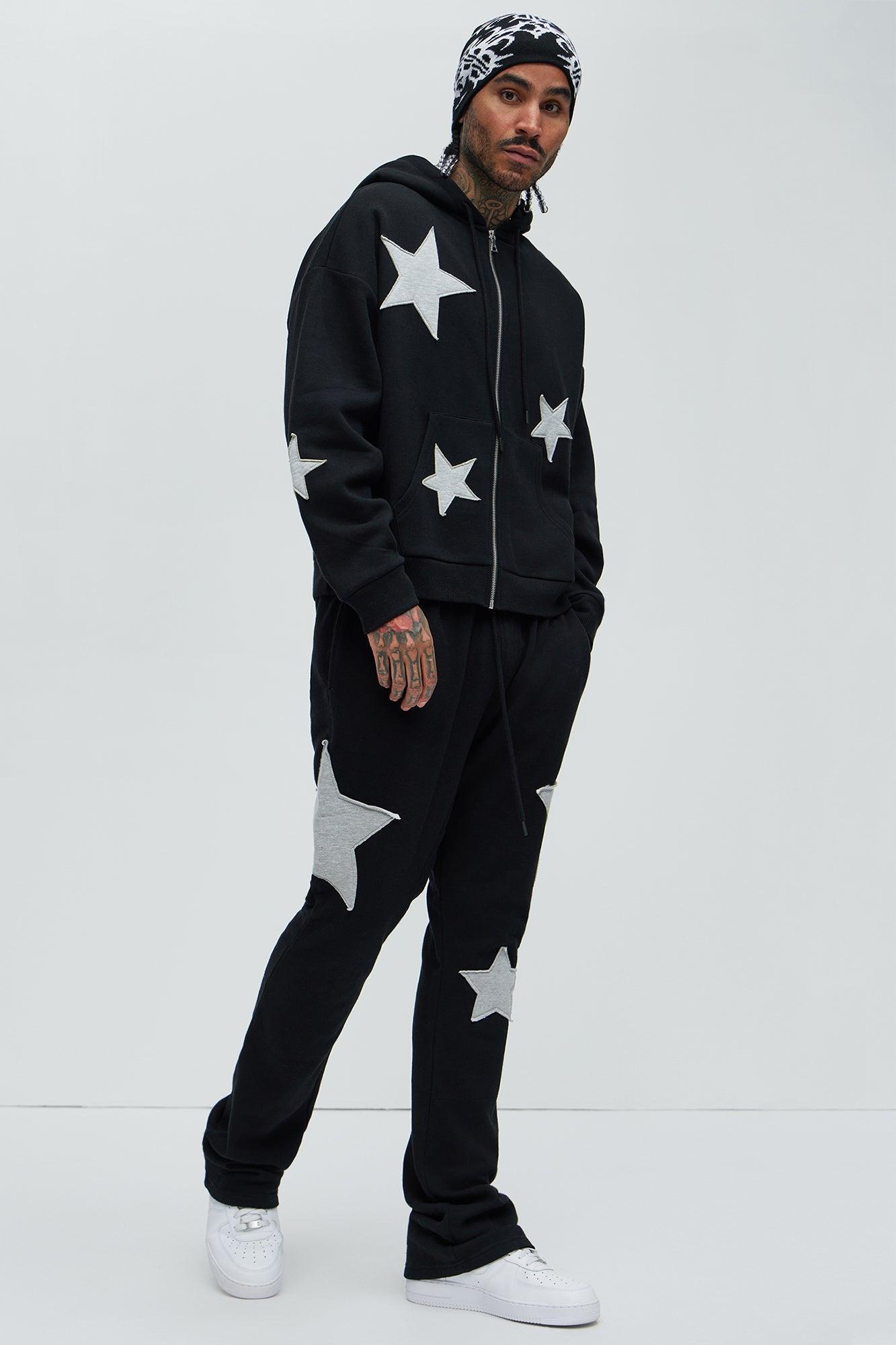 Tyson Stars Oversized Hoodie - Black Product Image