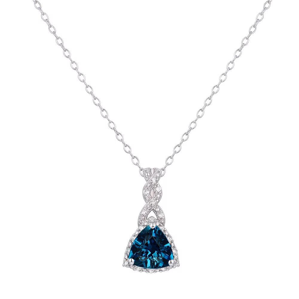 1928 Silver Tone Simulated Pearl Oval Halo Pendant Necklace, Womens, Yellow Product Image