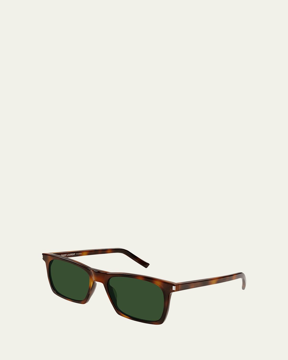 Mens Slim Acetate Rectangle Sunglasses Product Image