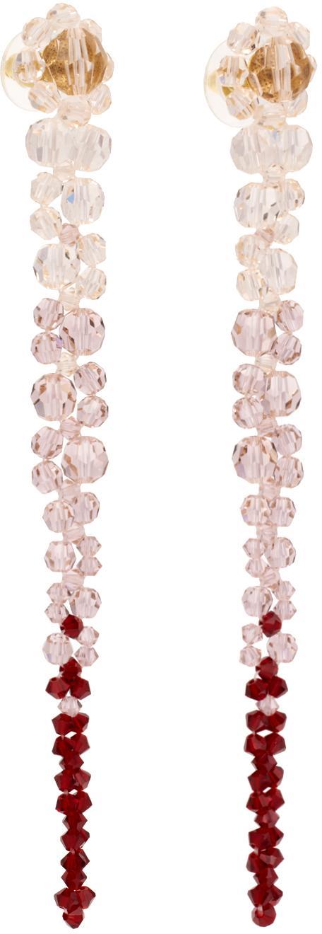 SIMONE ROCHA Drip Earrings In Nude Ombre Product Image