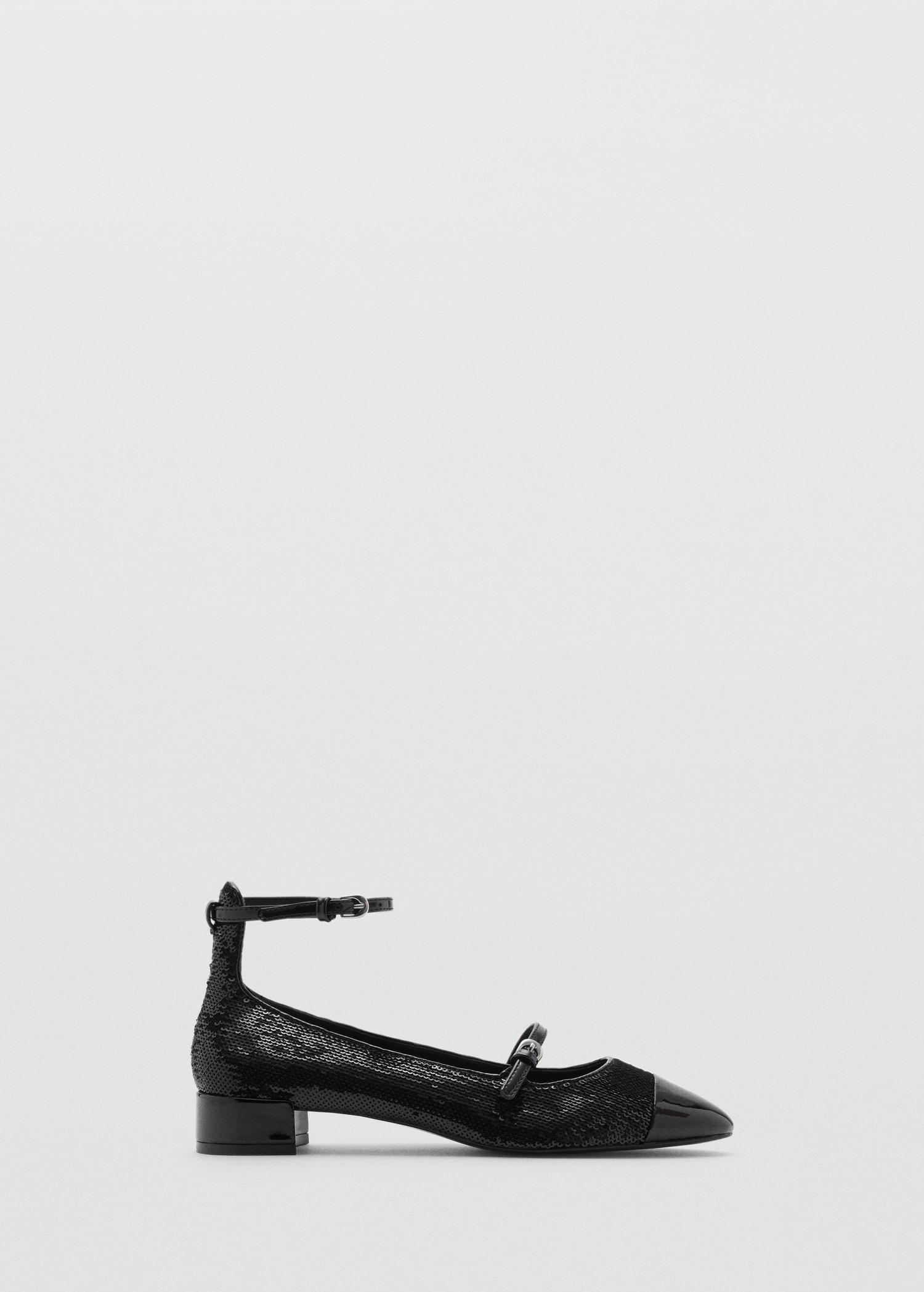 Sequin block-heel shoes - Women | MANGO USA Product Image