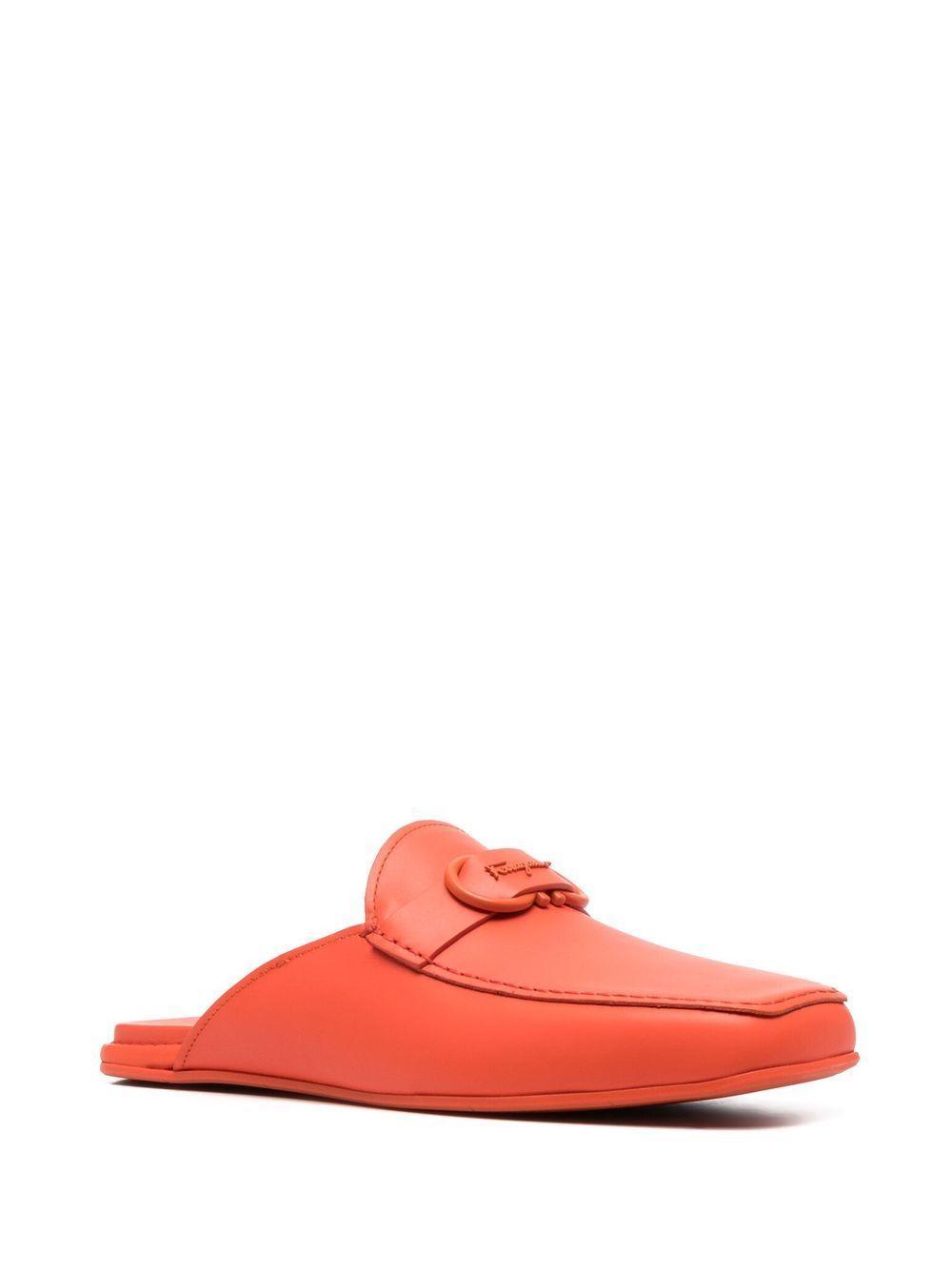 logo buckle backless slippers Product Image