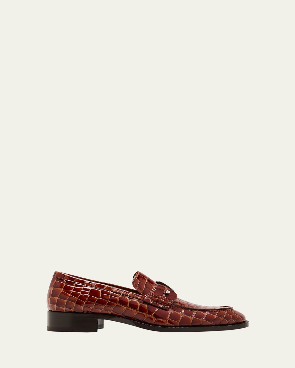 Mens Rock Suede Lug Sole Penny Loafers Product Image