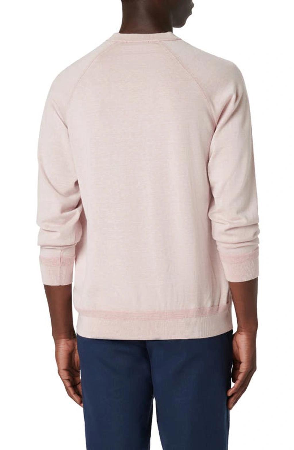 BUGATCHI Men's Cotton-silk V-neck Sweater In Dusty Pink Product Image
