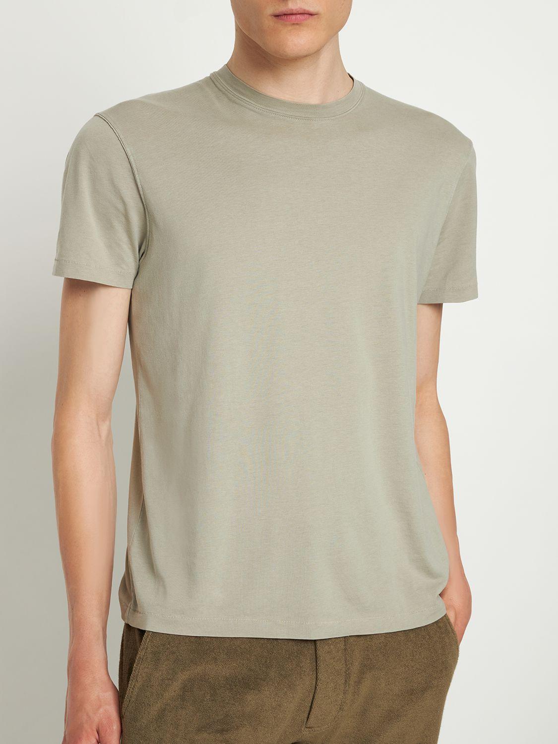 TOM FORD Men's Lyocell-cotton Crewneck T-shirt In Beige Product Image