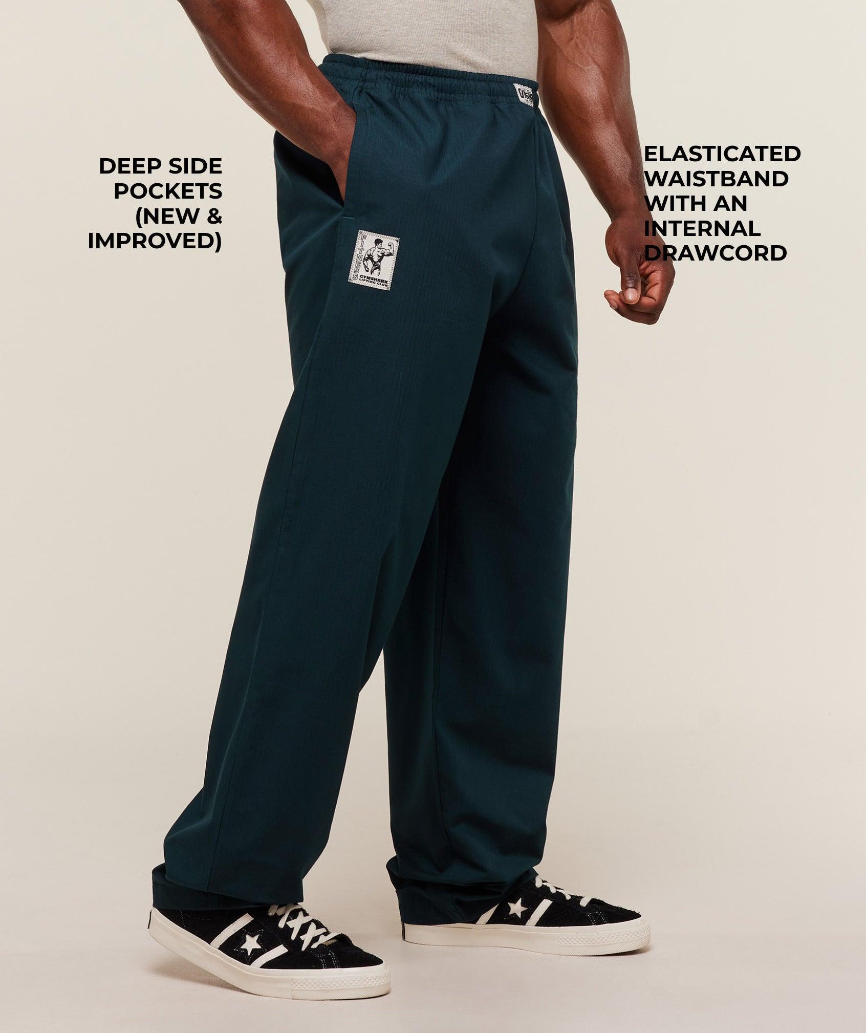 Gymshark Straight Leg Pumper Pants - Deep Petrol Blue Male Product Image