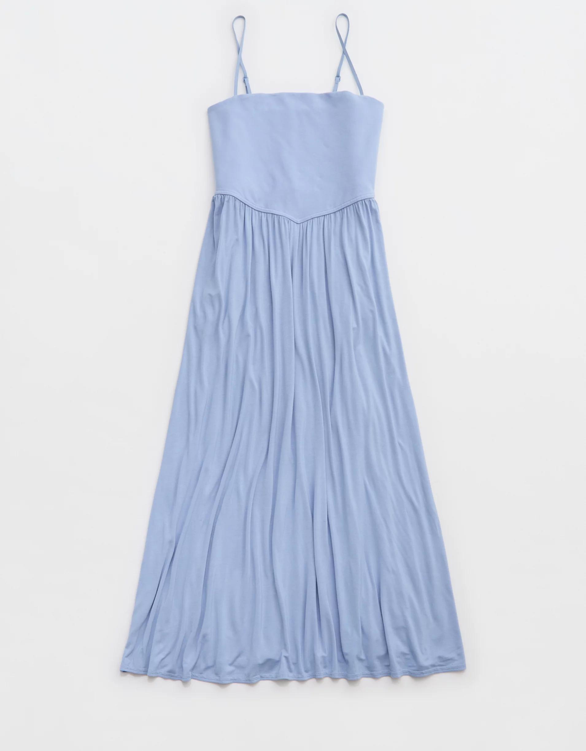 Aerie At The Barre Square Neck Midi Dress Product Image